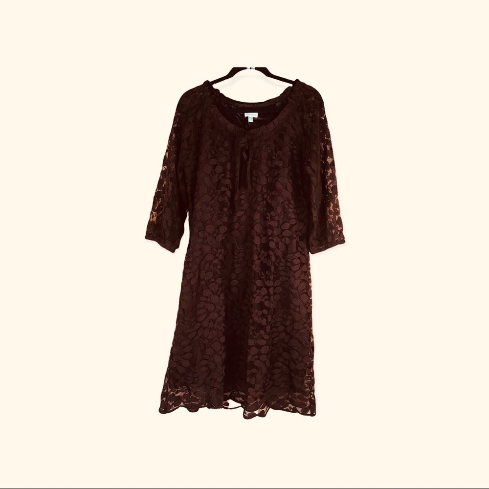 Garnet Hill Ties Neck Dress Size 16